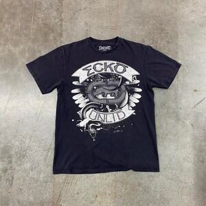Ecko Unltd MMA T-Shirt Black Snake Logo Y2K Men's Size L